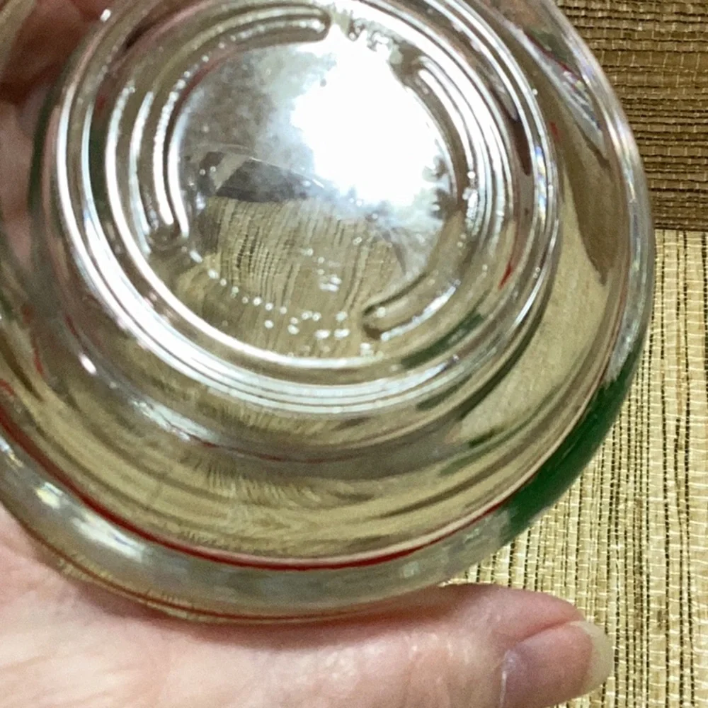 Vintage Luminarc Glass Mugs with Christmas Tree Design with Snow Lot of 6